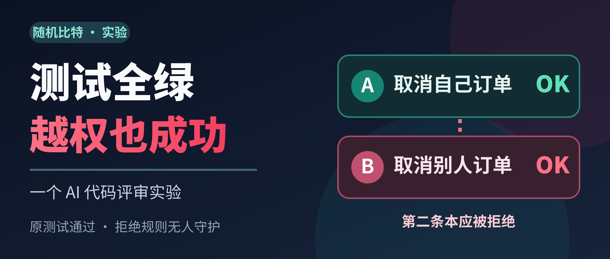 测试全绿,越权请求也成功:一个 AI 代码评审实验